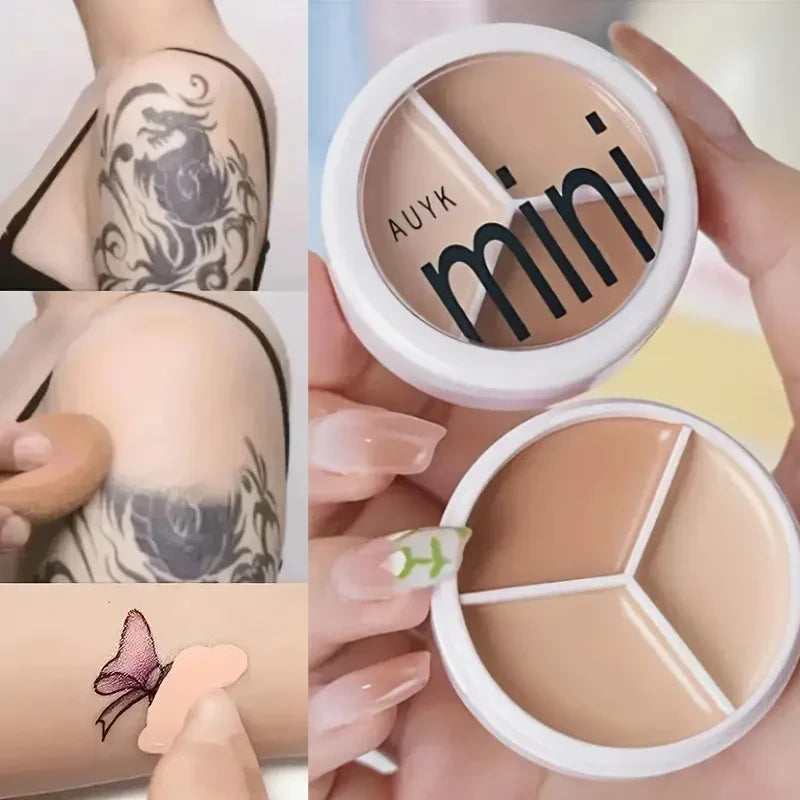 3-color Concealer Palette Moisturizing Cover Dark Circles